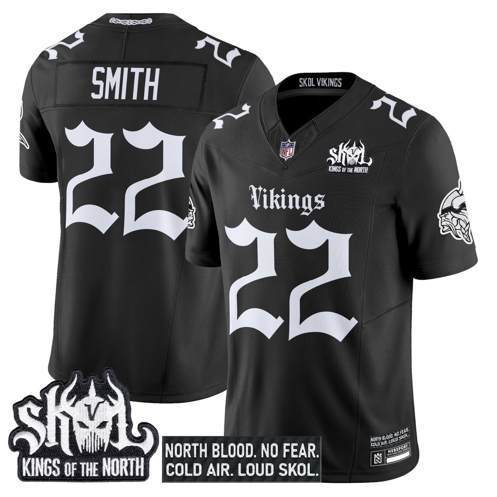 Men's Minnesota Vikings 'Gothic Norseblood Edition' Vapor Limited Jersey - All Stitched
