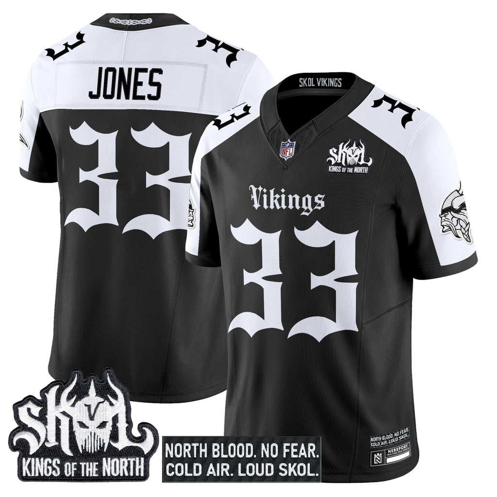 Men's Minnesota Vikings 'Gothic Norseblood Edition' Vapor Limited Jersey - All Stitched