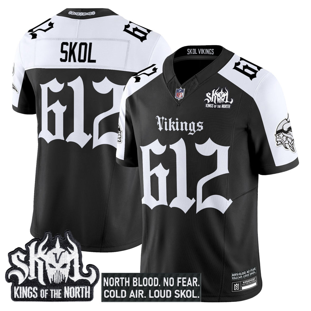 Men's Minnesota Vikings 'Gothic Norseblood Edition' Vapor Limited Jersey - All Stitched