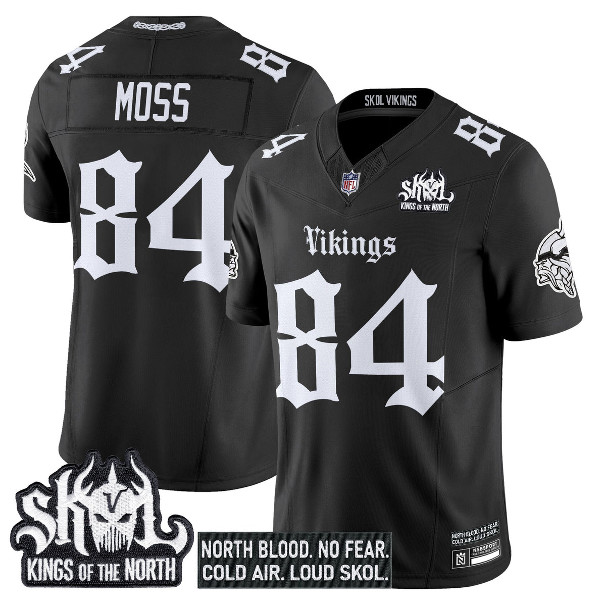 Men's Minnesota Vikings 'Gothic Norseblood Edition' Vapor Limited Jersey - All Stitched