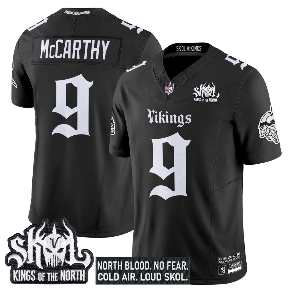 Men's Minnesota Vikings 'Gothic Norseblood Edition' Vapor Limited Jersey - All Stitched