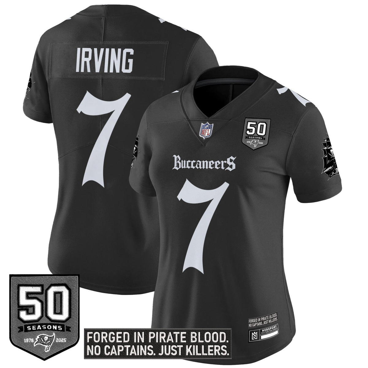Women's Tampa Bay Buccaneers 'Gothic Pirate Shadows Edition' Vapor Limited Jersey - All Stitched