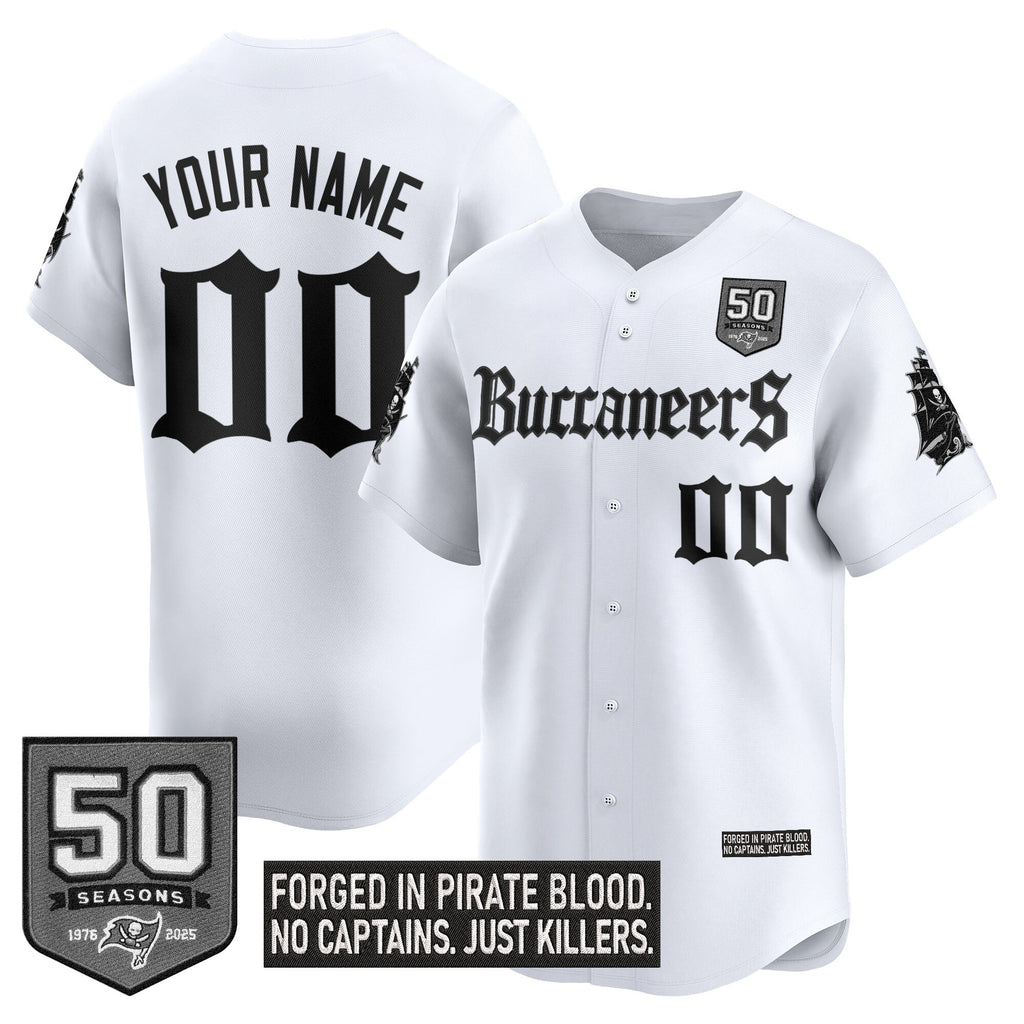 Tampa Bay Buccaneers 'Gothic Pirate Shadows Edition' Vapor Baseball Custom Jersey - All Stitched