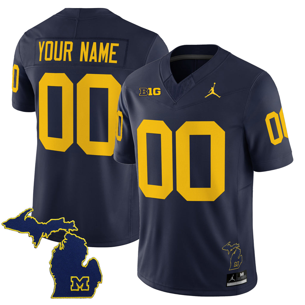 Michigan Wolverines 2025 Vapor Limited Custom Jersey V2 - All Stitched