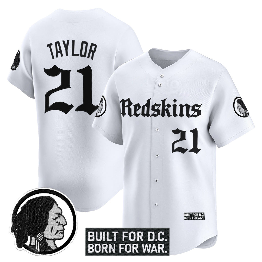 Men's Washington Redskins 'Gothic Capital Edition' Vapor Baseball Jersey - All Stitched