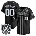 Las Vegas Raiders 65th Anniversary Patch Vapor Baseball Custom Jersey - All Stitched