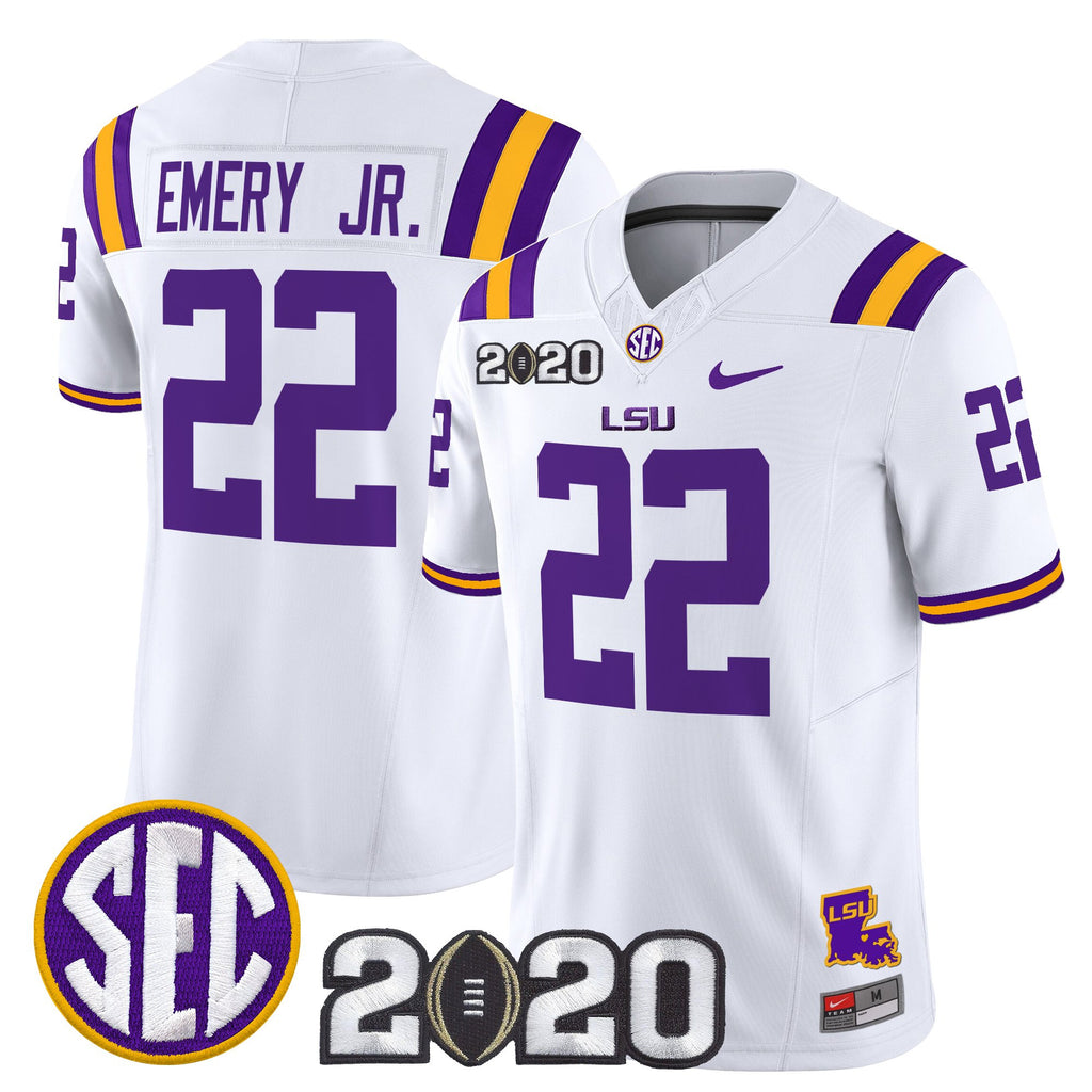Men's LSU Tigers 2020 National Champions Vapor Limited Jersey - All Stitched