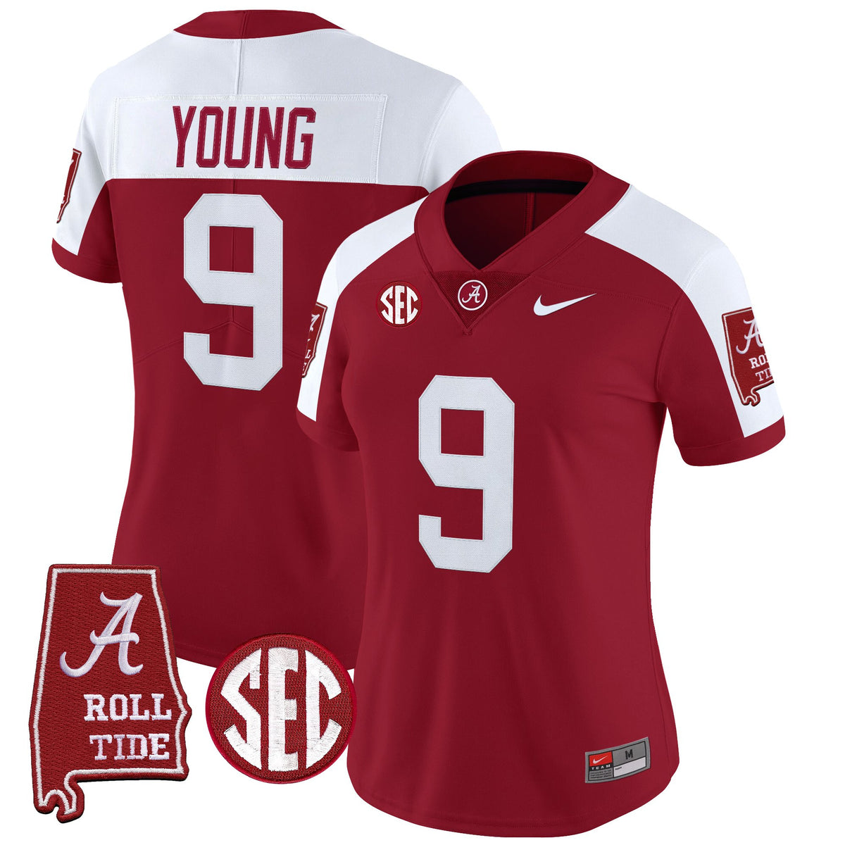 Women's Alabama Crimson Tide 2025 Vapor Limited Jersey - Alabama Map - All Stitched