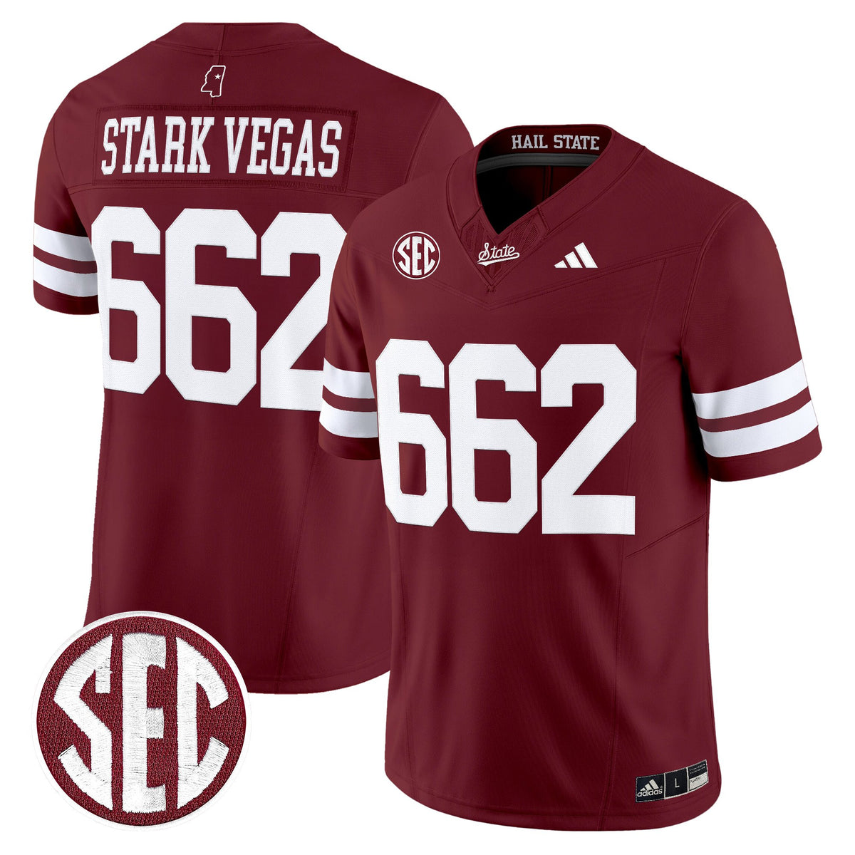 Men's Mississippi State Bulldogs 'Dark Mode' Vapor Limited Jersey - All Stitched