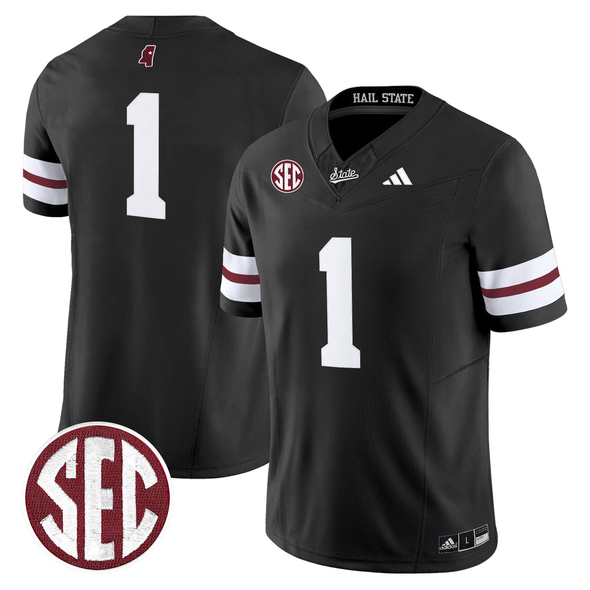 Men's Mississippi State Bulldogs 'Dark Mode' Vapor Limited Jersey - All Stitched