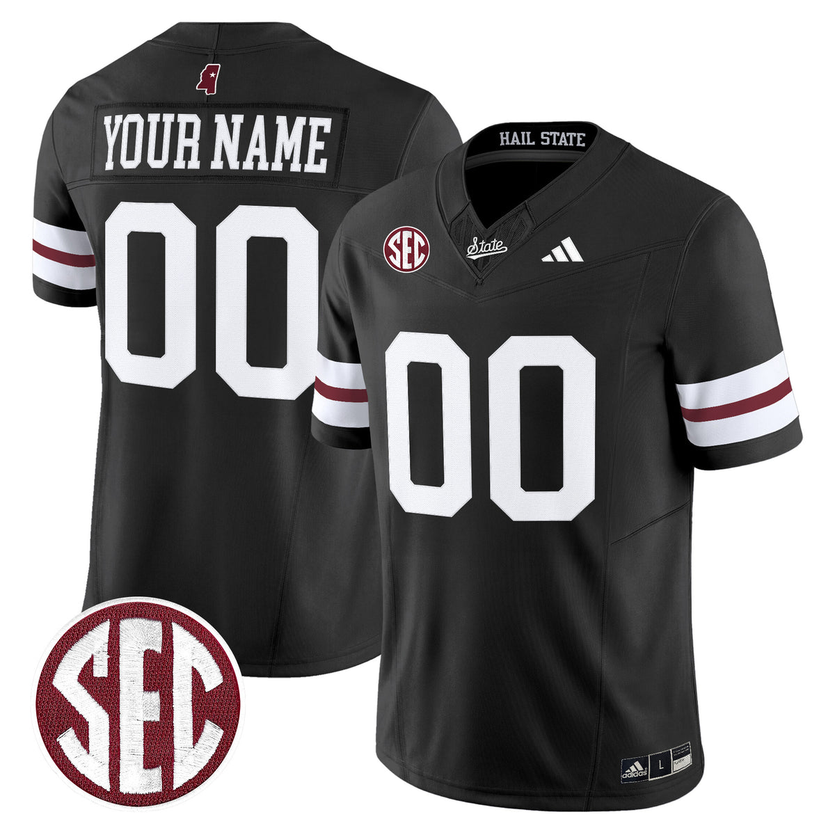 Mississippi State Bulldogs 'Dark Mode' Vapor Limited Custom Jersey - All Stitched