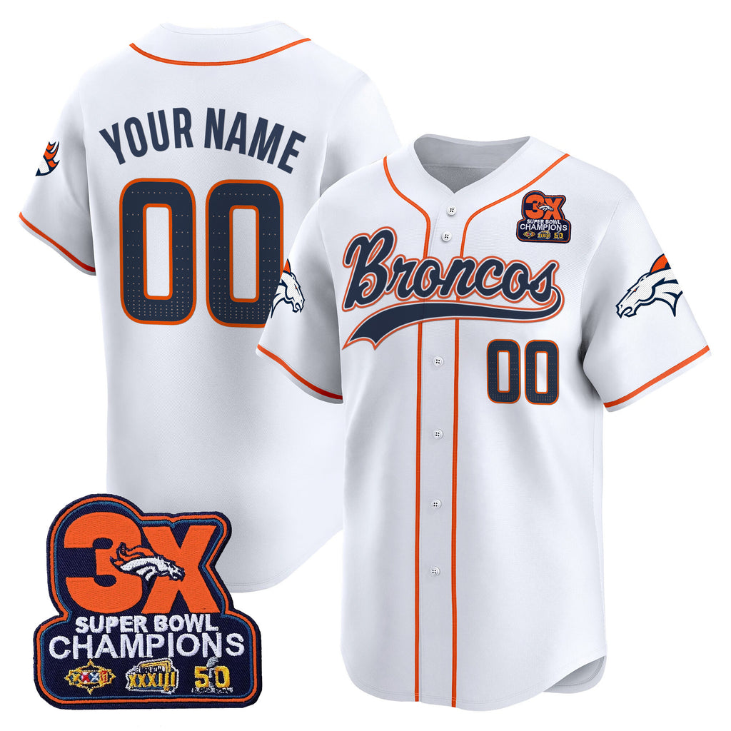 Denver Broncos 2025 Vapor Baseball Custom Jersey - All Stitched