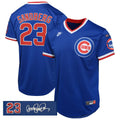 Men's Chicago Cubs 'Ryne Sandberg Tribute Patch' Cooperstown Jersey - All Stitched