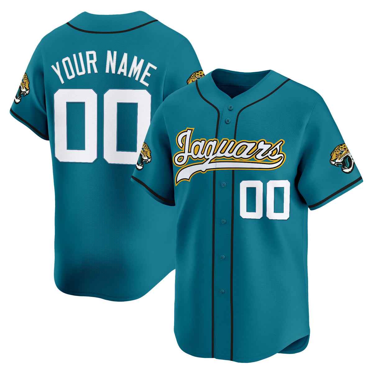 Jacksonville Jaguars 2025 Vapor Baseball Custom Jersey - All Stitched