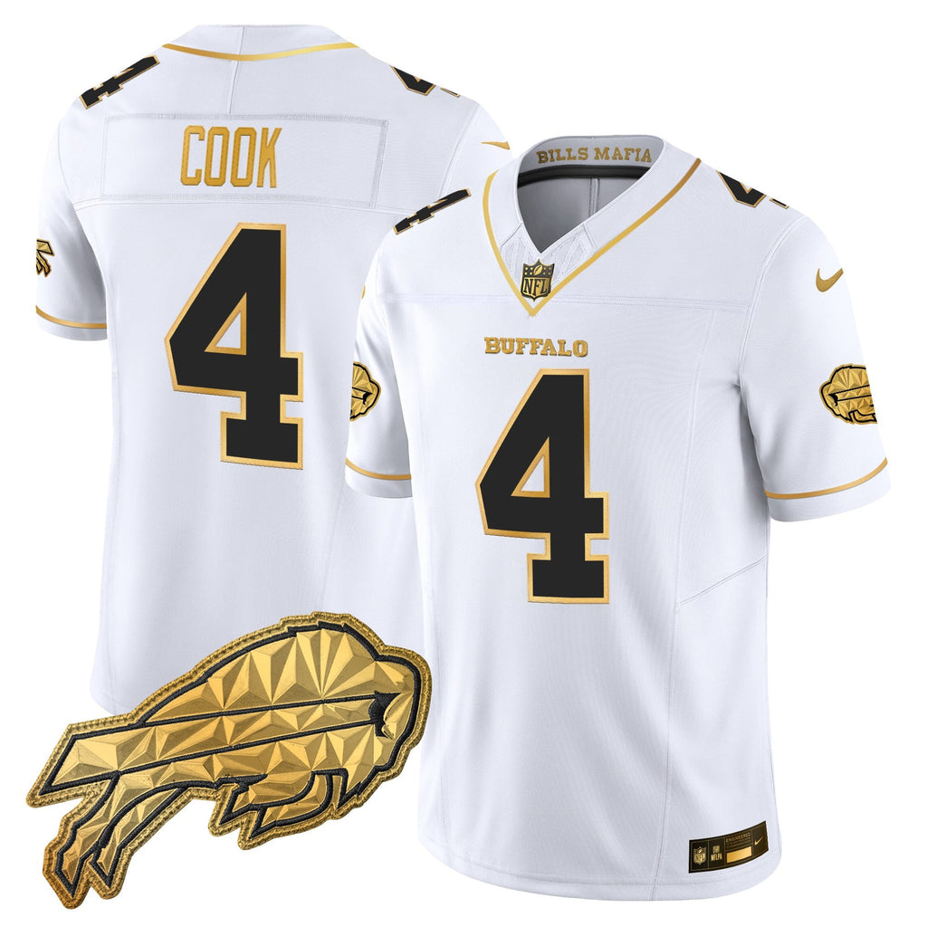 Men's Buffalo Bills 2025 "Rivalries" Gold Vapor Limited Jersey - All Stitched