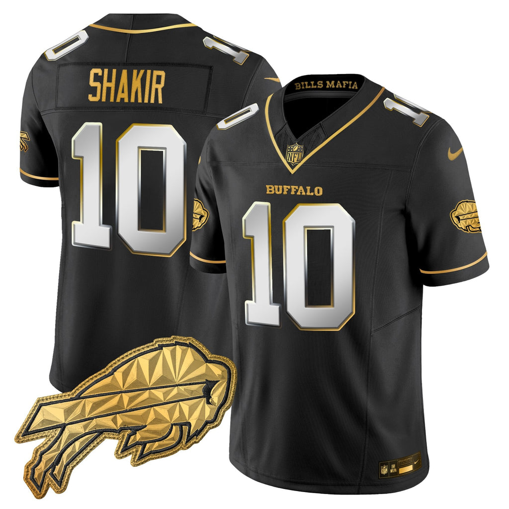 Men's Buffalo Bills 2025 "Rivalries" Gold Vapor Limited Jersey - All Stitched
