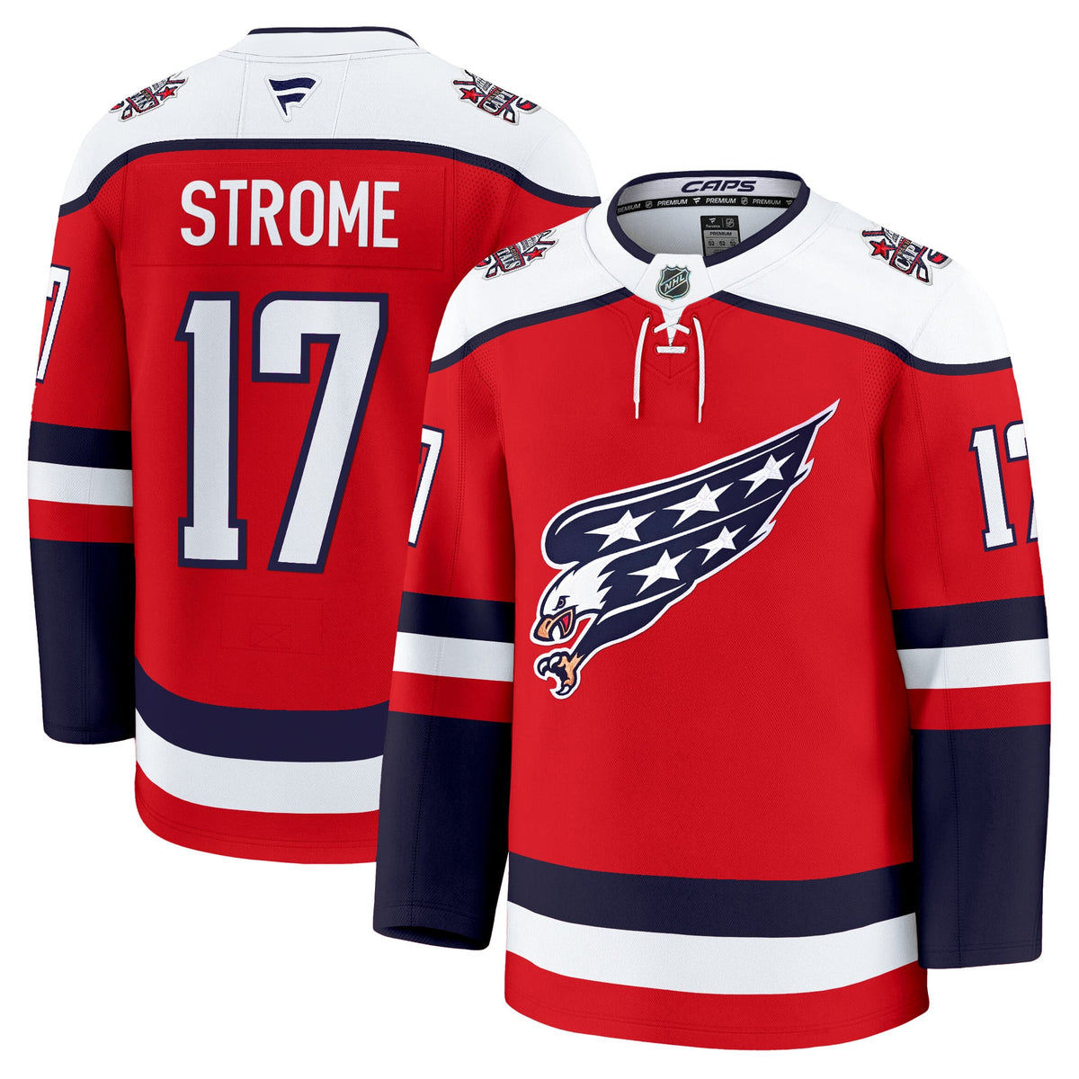 Washington Capitals Screaming Eagle Alternate Premium Jersey - All Stitched