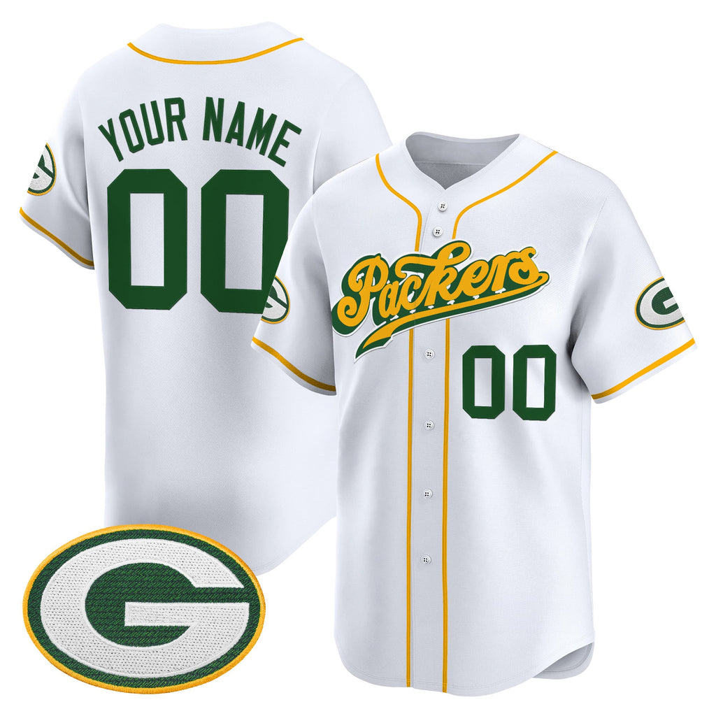 Green Bay Packers 2025 Vapor Baseball Custom Jersey V2 - All Stitched