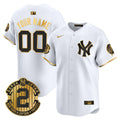 New York Yankees Throwback Vapor Premier Limited Custom Jersey - Derek Jeter Patch - All Stitched