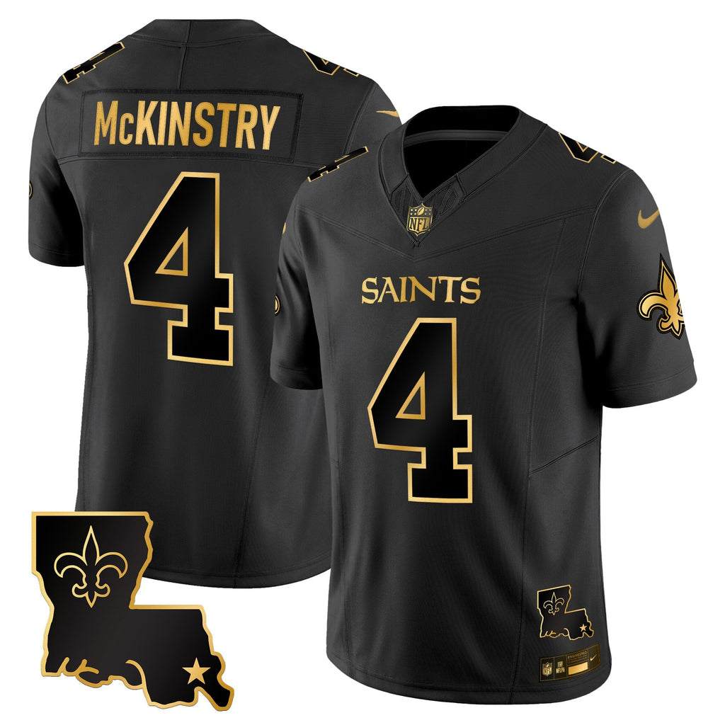 Men's New Orleans Saints 2025 Gold Vapor Limited Jersey - All Stitched
