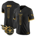 Men's Tennessee Titans 2025 Gold Vapor Limited Jersey - All Stitched