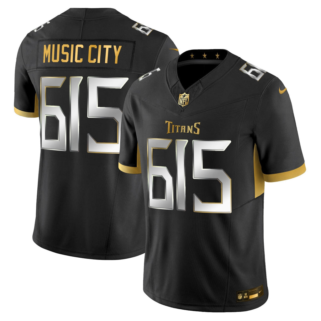 Men's Tennessee Titans 2025 Gold Vapor Limited Jersey - All Stitched