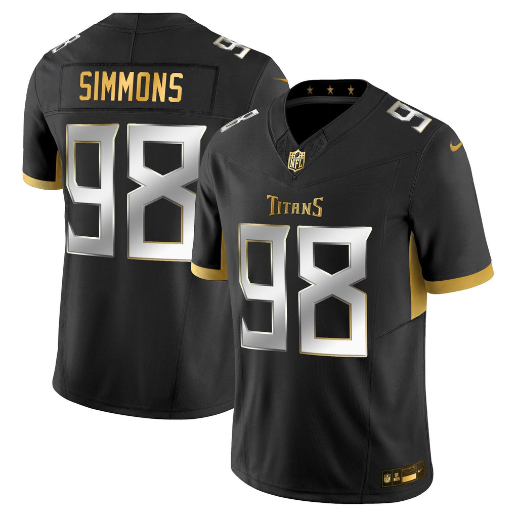 Men's Tennessee Titans 2025 Gold Vapor Limited Jersey - All Stitched