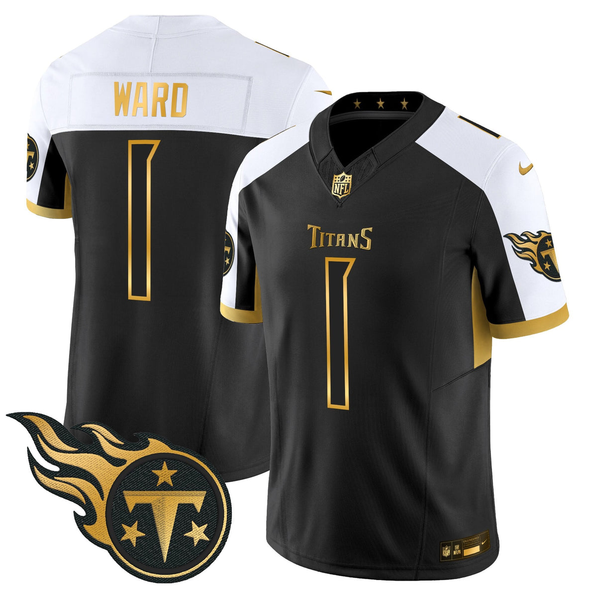 Men's Tennessee Titans 2025 Gold Vapor Limited Jersey - All Stitched