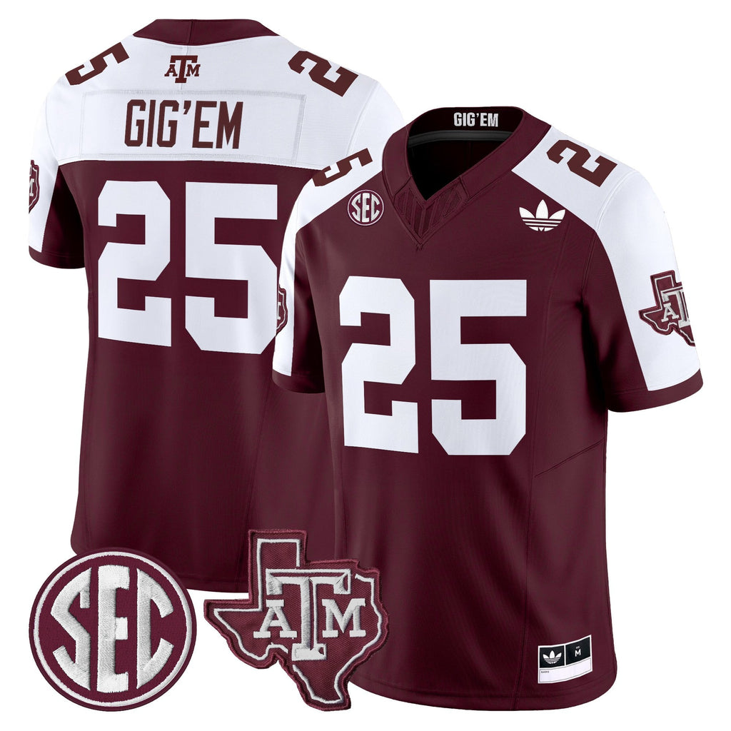 Men's Texas A&M Aggies 2025 Vapor Limited Jersey V2 - All Stitched