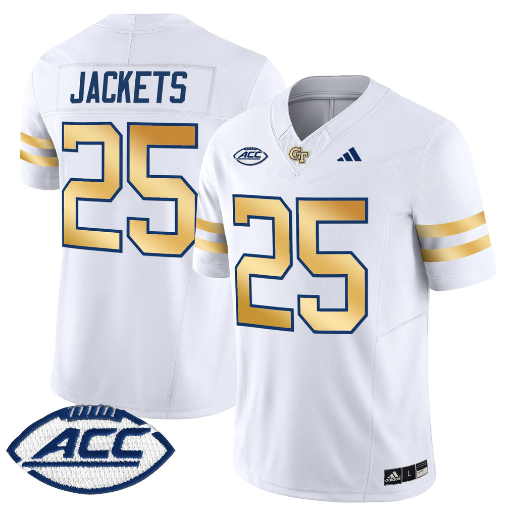 Youth's Georgia Tech Yellow Jackets 2025 Vapor Limited Jersey - All stitched