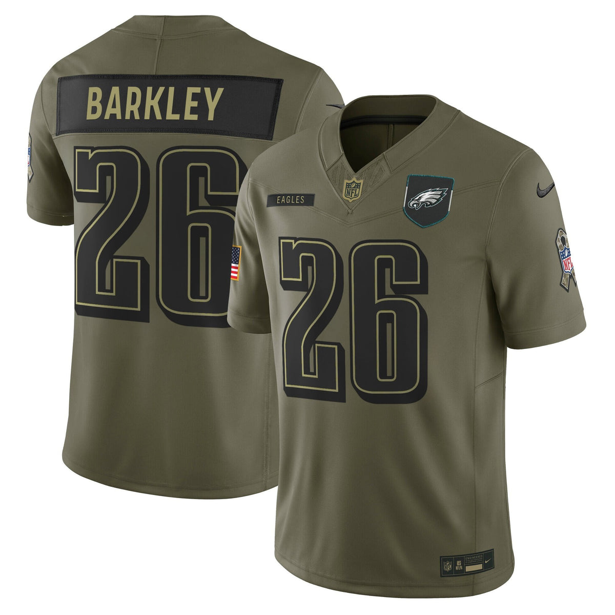 Men's Philadelphia Eagles 2025 Salute to Service Limited Jersey - All Stitched