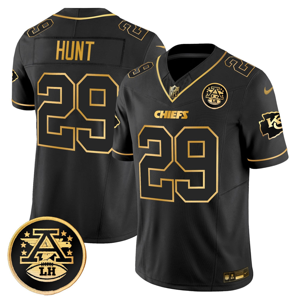 Men's Kansas City Chiefs 2025 Gold Vapor Limited Jersey - All Stitched