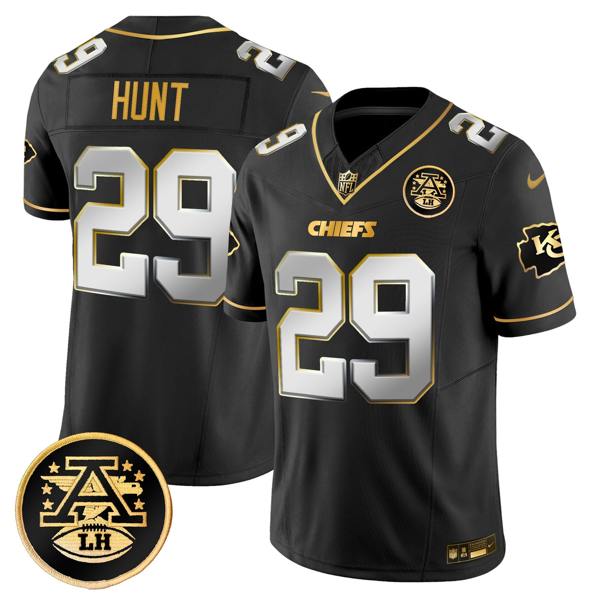 Men's Kansas City Chiefs 2025 Gold Vapor Limited Jersey - All Stitched