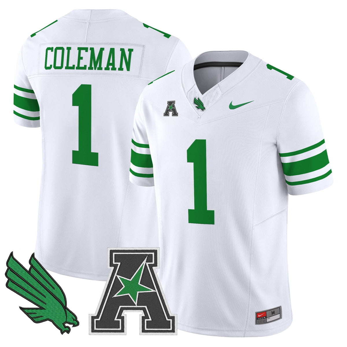 Men's North Texas Mean Green 2025 Vapor Limited Jersey - All Stitched