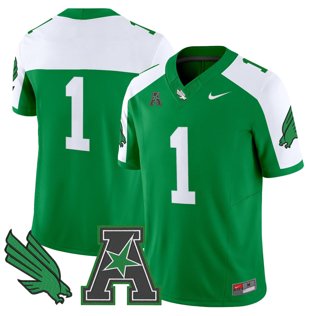 Men's North Texas Mean Green 2025 Vapor Limited Jersey - All Stitched