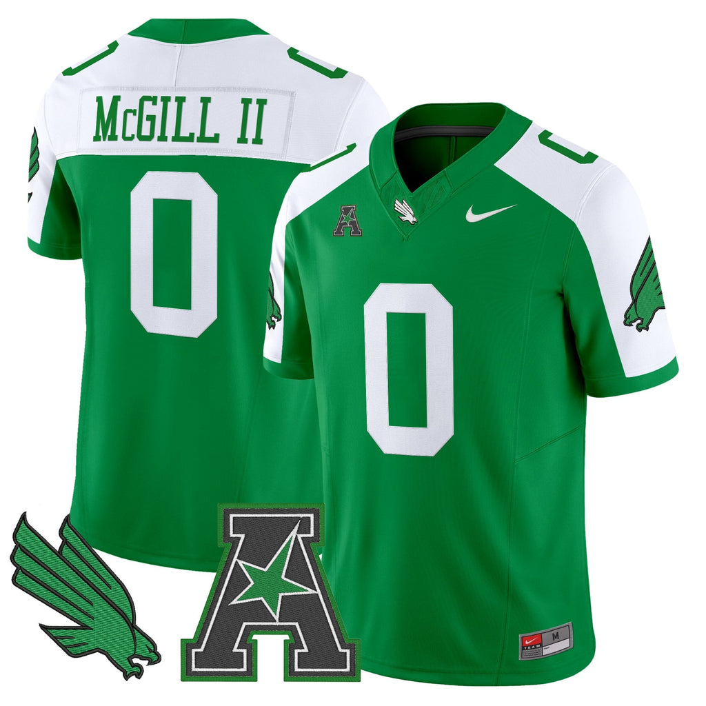Men's North Texas Mean Green 2025 Vapor Limited Jersey - All Stitched