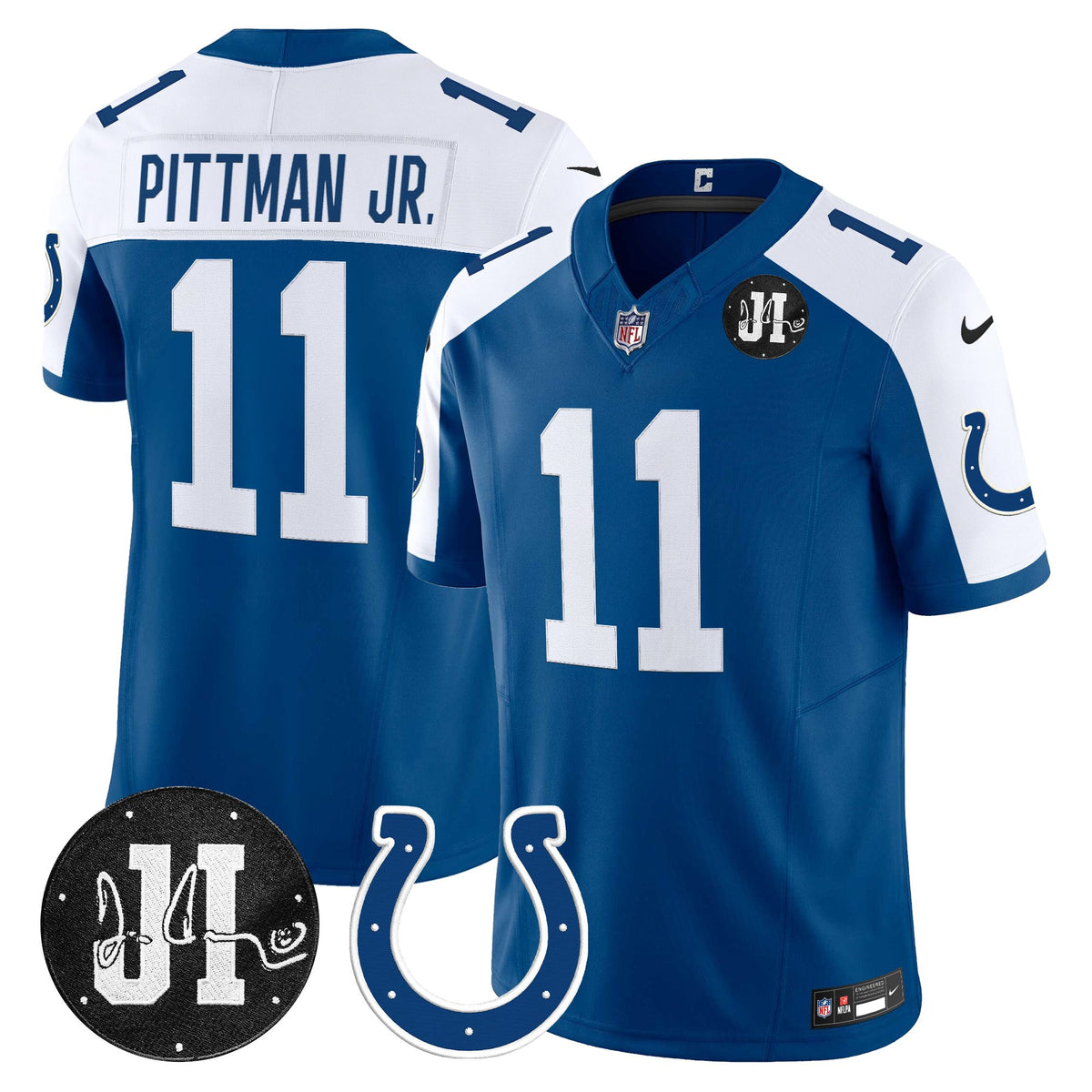 Men's Indianapolis Colts 2025 Jim Irsay Patch Vapor Limited Jersey - All Stitched