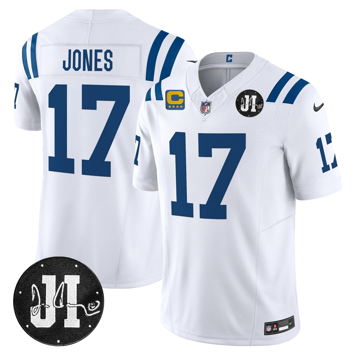 Men's Indianapolis Colts 2025 Jim Irsay Patch Vapor Limited Jersey - All Stitched