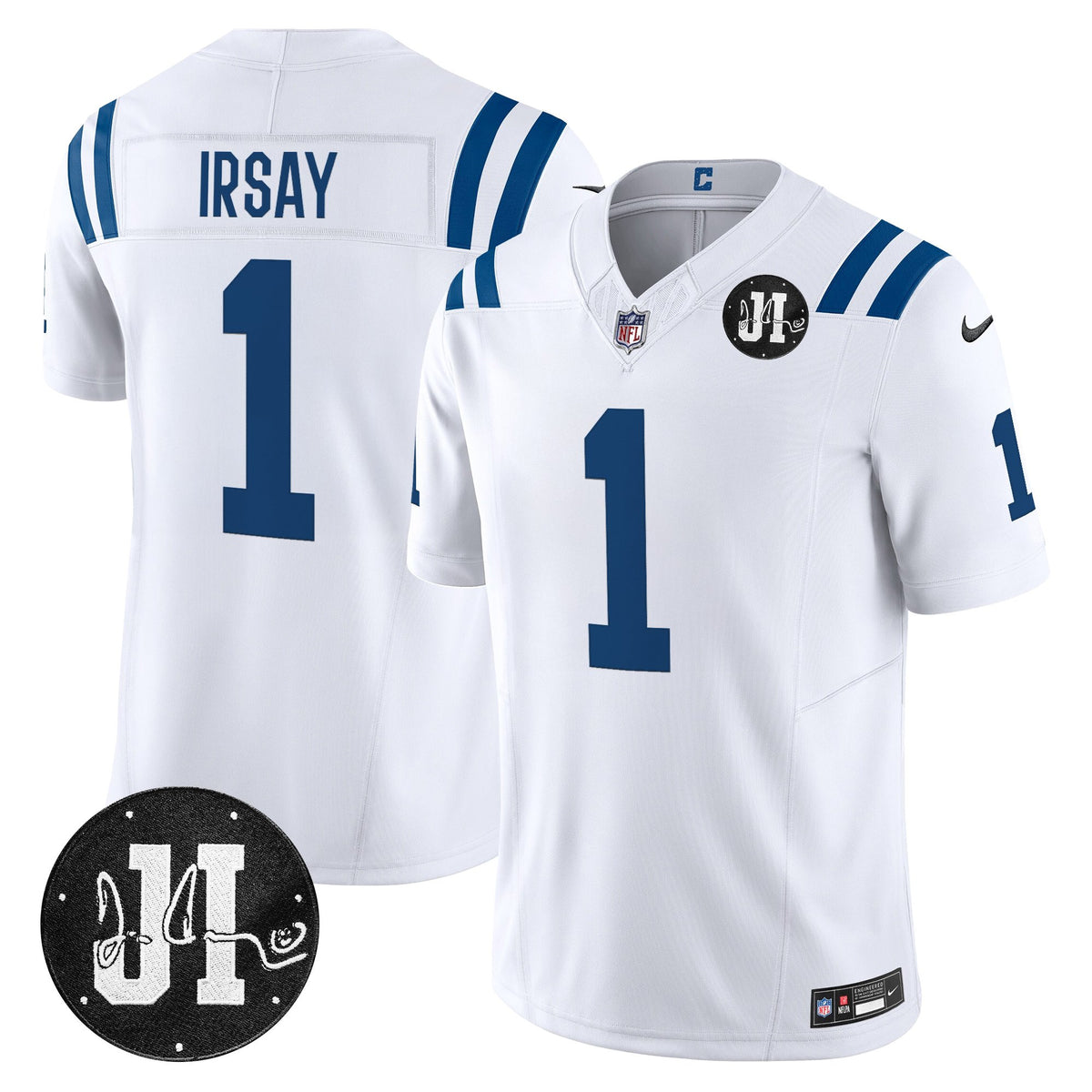 Men's Indianapolis Colts 2025 Jim Irsay Patch Vapor Limited Jersey - All Stitched