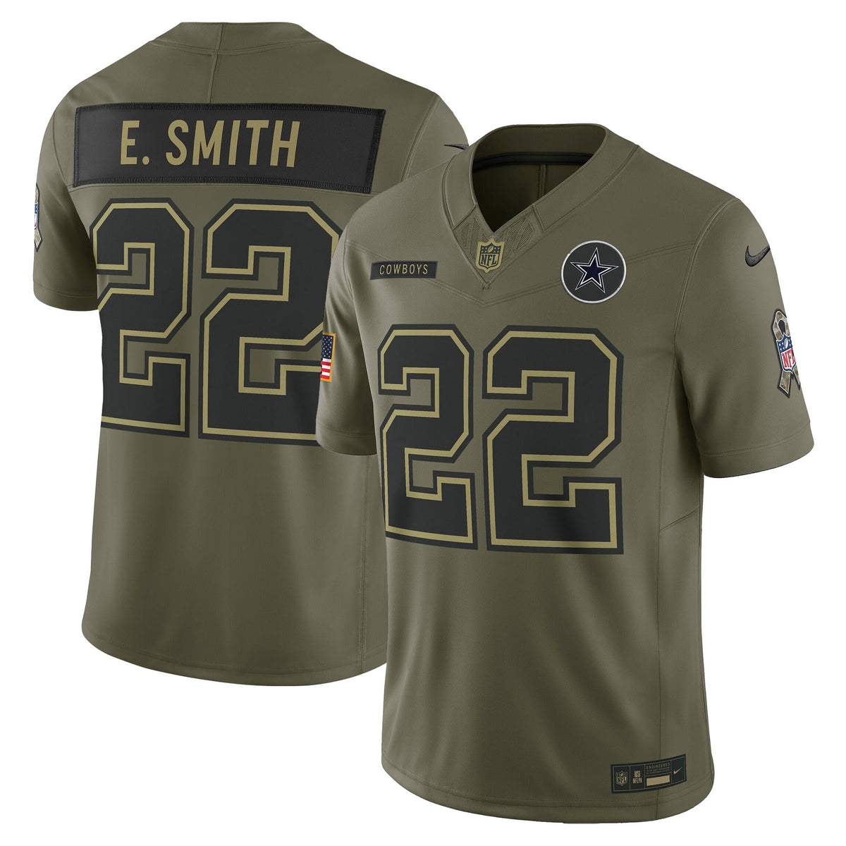 Dallas Cowboys 2025 Salute to Service Vapor Limited Jersey - All Stitched