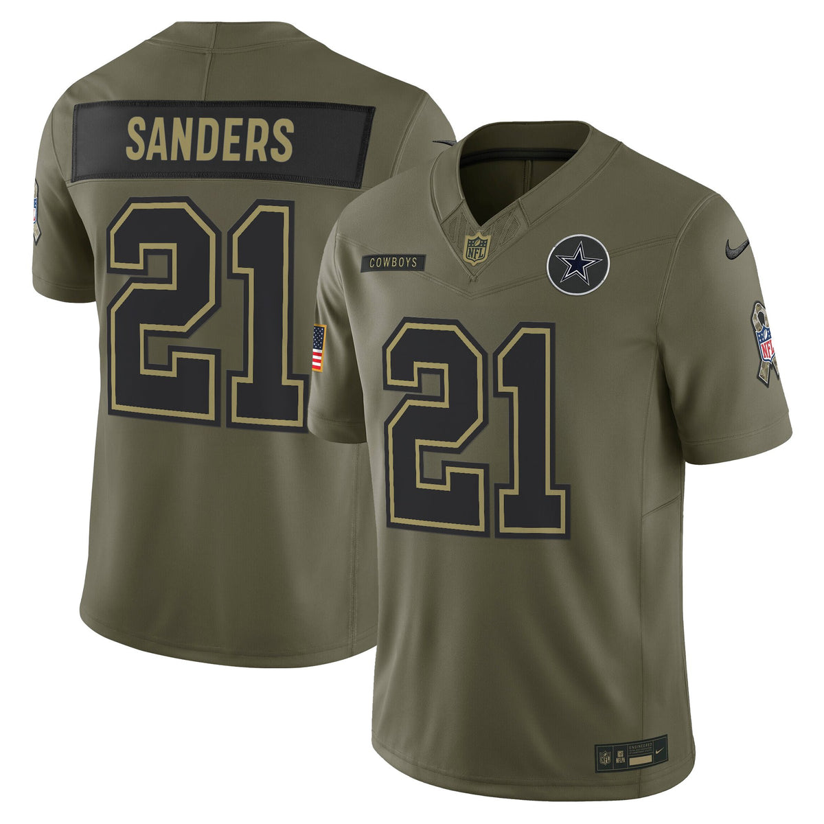 Dallas Cowboys 2025 Salute to Service Vapor Limited Jersey - All Stitched