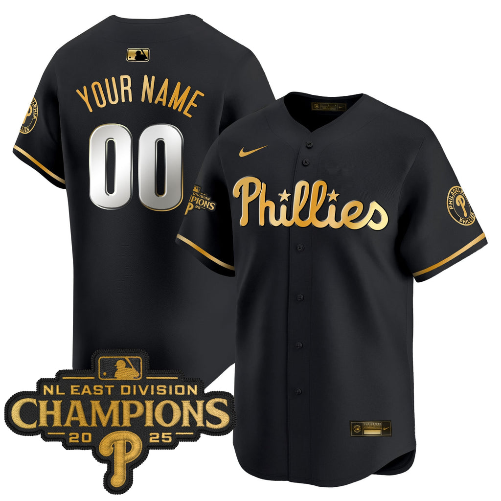 Philadelphia Phillies 2025 NL East Division Champions Patch Vapor Premier Limited Custom Jersey - All Stitched