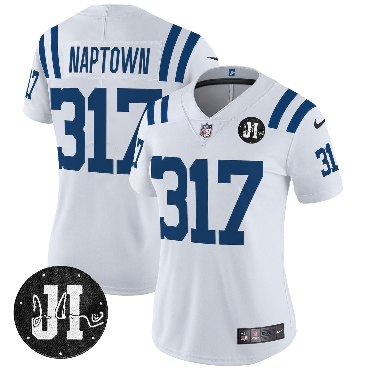 Women's Indianapolis Colts 2025 Jim Irsay Patch Vapor Limited Jersey - All Stitched