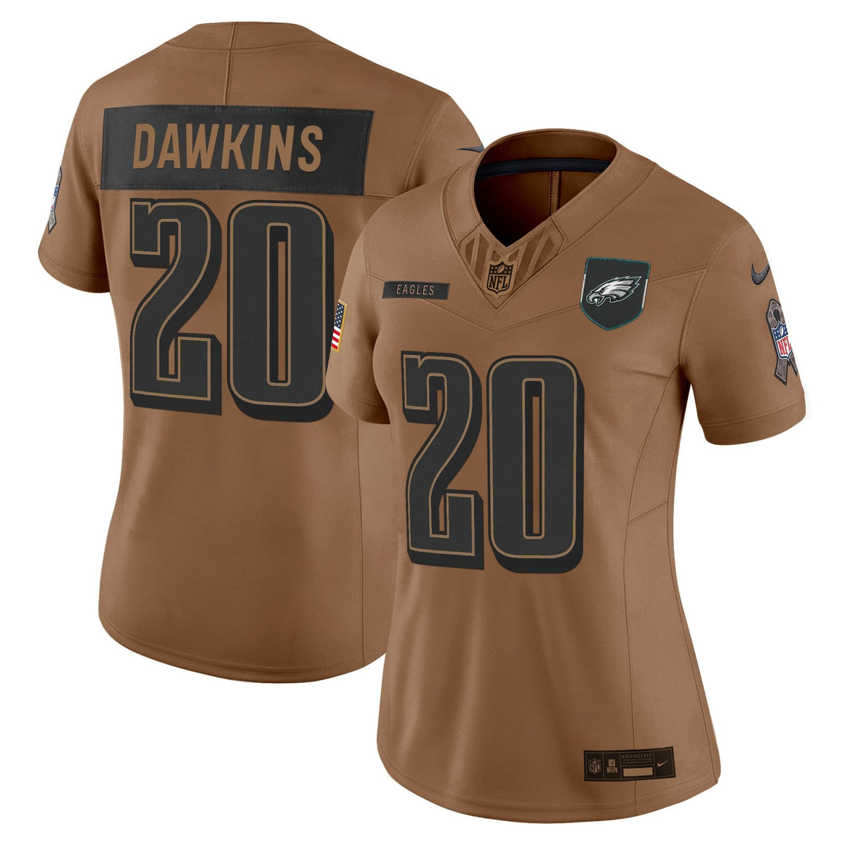 Women's Philadelphia Eagles 2025 Salute to Service Limited Jersey - All Stitched