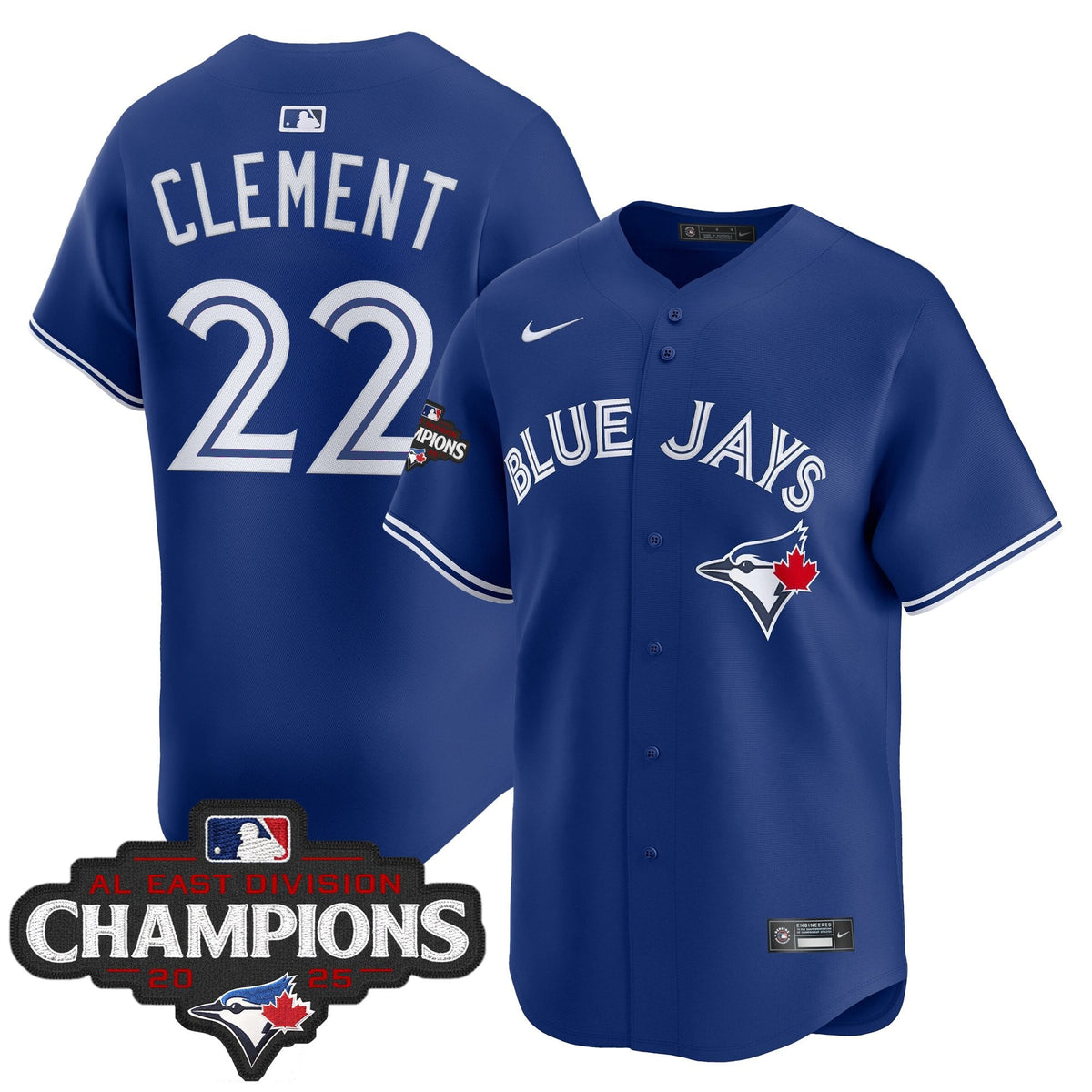 Men's Toronto Blue Jays 2025 AL East Division Champions Vapor Premier Limited Jersey - All Stitched