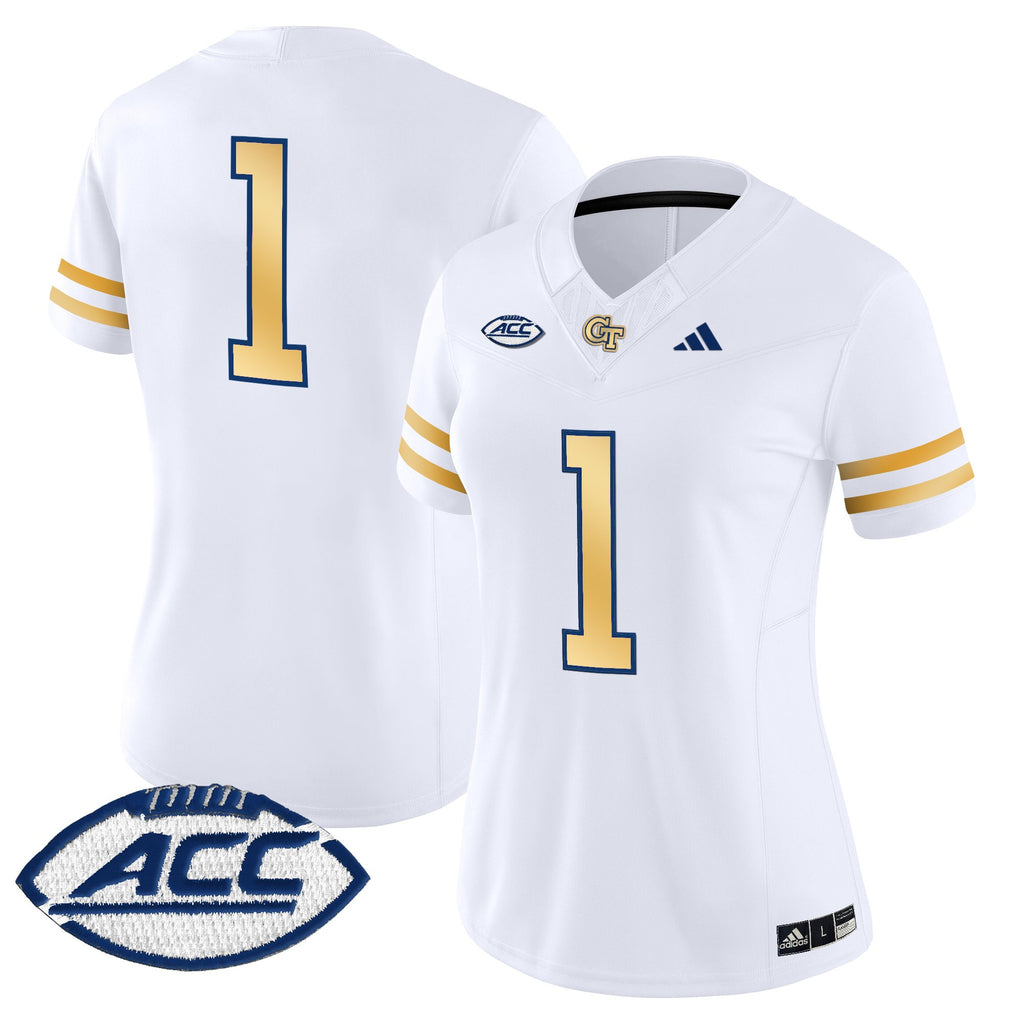 Women's Georgia Tech Yellow Jackets 2025 Vapor Limited Jersey - All stitched