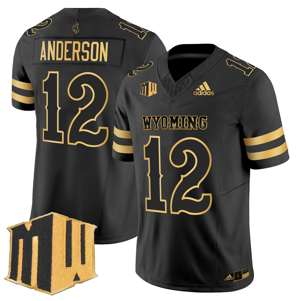 Men's Wyoming Cowboys 2025 Gold Vapor Limited Jersey - All Stitched