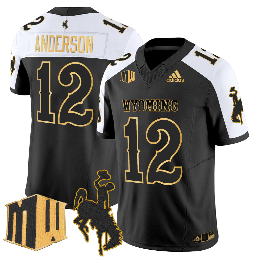 Men's Wyoming Cowboys 2025 Gold Vapor Limited Jersey - All Stitched