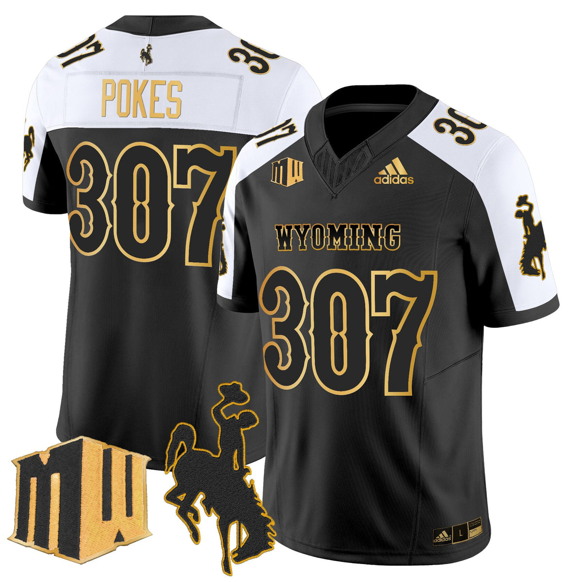 Men's Wyoming Cowboys 2025 Gold Vapor Limited Jersey - All Stitched
