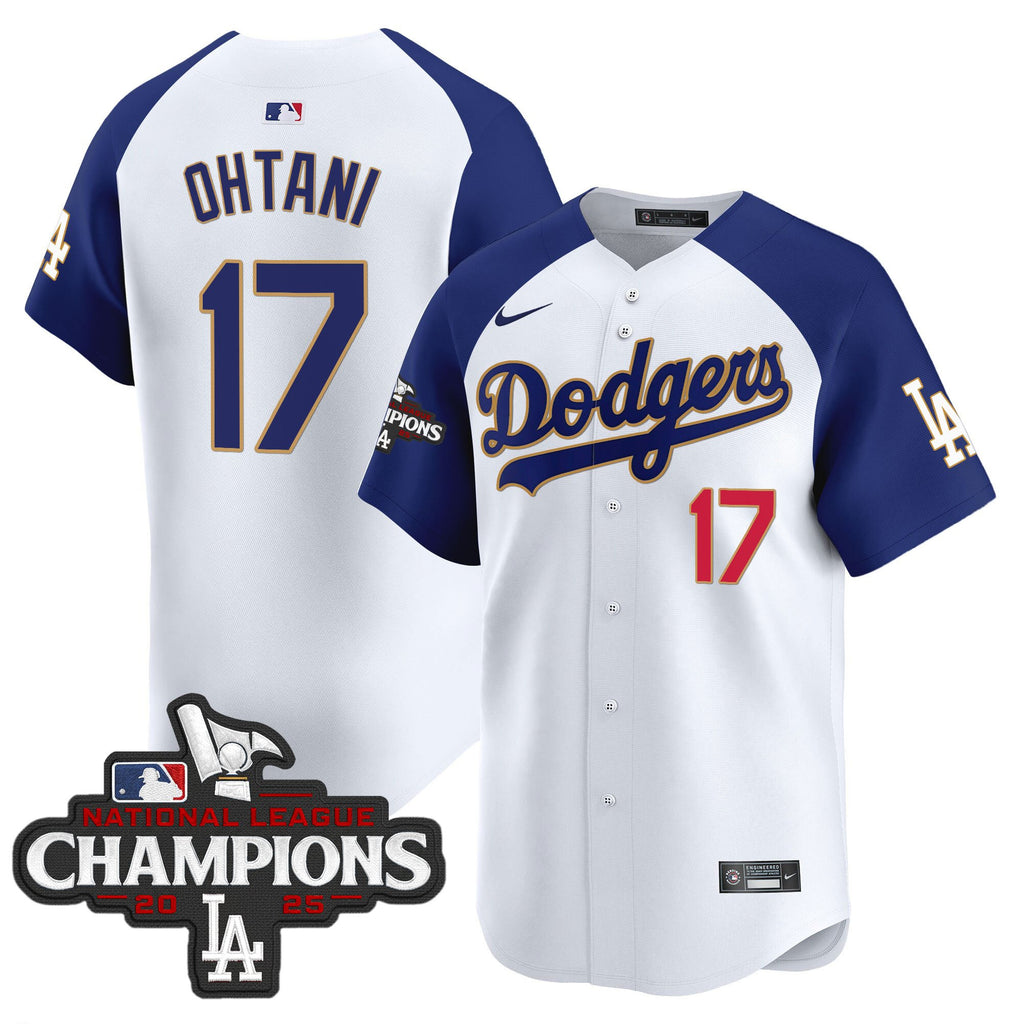 Men's Dodgers 2025 National League Champions Vapor Premier Limited Jersey - All Stitched